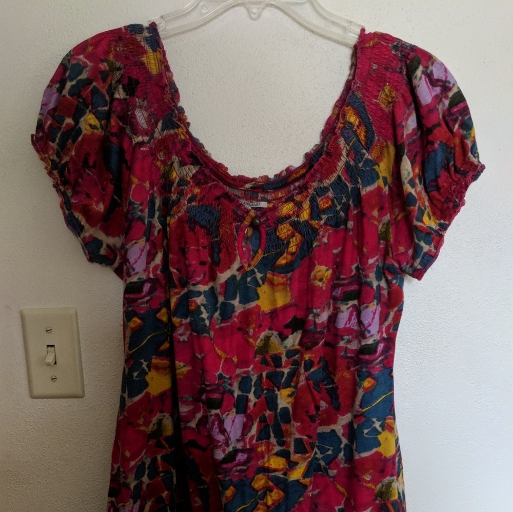 Blouse with gathered waist